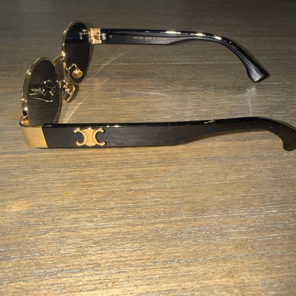 Celine Black Sunglasses Temple Arm with Gold Logo - Picture 5 of 7